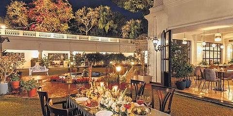 General’s Table setting at palace hotel Jehan Numa in Bhopal (Photo | EPS)