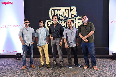 The cast and crew of Hoichoi's Feludar Goyendagiri