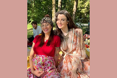 Giorgia Andriani with her sister