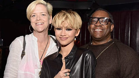 Zendaya with her parents
