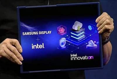 Rhe world's first 17-inch slidable display for PCs that slides seamlessly, not unfolds, in your hands