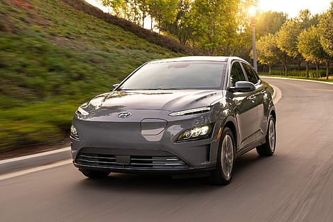 The Kona EV benefits from an upgraded touchscreen infotainment system