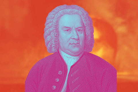 In frame: Johann Sebastian Bach
