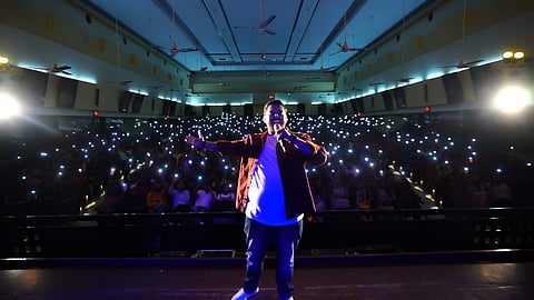 On stage