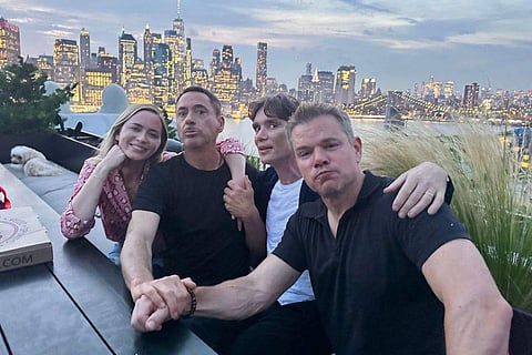 Robert Downey Jr with  Emily Blunt, Cillian Murphy and Matt Damon