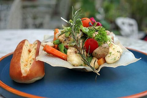 Grilled halloumi with sauteed veggies