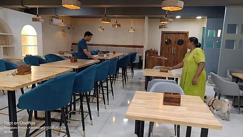 A section of the restaurant