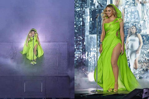 Beyoncé's styling complemented the outfit impeccably