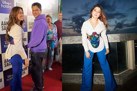 Tamanna Latest: Tamannaah steals the spotlight with a quirky corset at ‘Aakhri Sach’ screening 