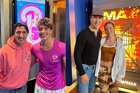 Justin Trudeau with his children