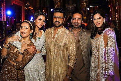 Ram Charan, wifey Upasana Konidela twin in glamourous golden outfits for wedding in Paris