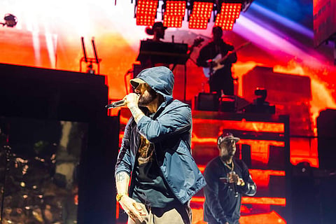 Eminem joins 50 Cent on stage in surprise appearance in Final Lap Tour concert