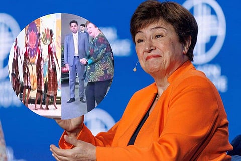 IMF Chief Kristalina Georgieva shakes a leg on Sambalpuri song at Delhi airport