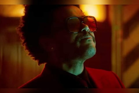 The Weeknd in the Blinding Lights music video