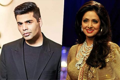 Karan Johar  and Sridevi