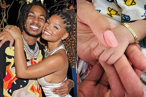 In frame:  Halle Bailey and DDG (R), Halo (L)