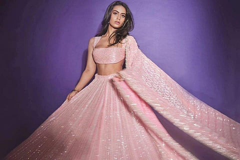 nysa devgan pink dress When Ajay Devgn and Kajols daughter Nysa Devgan stunned with her Blush Pink outfit , #nysadevgan #spotted #Throwback #koimoi
