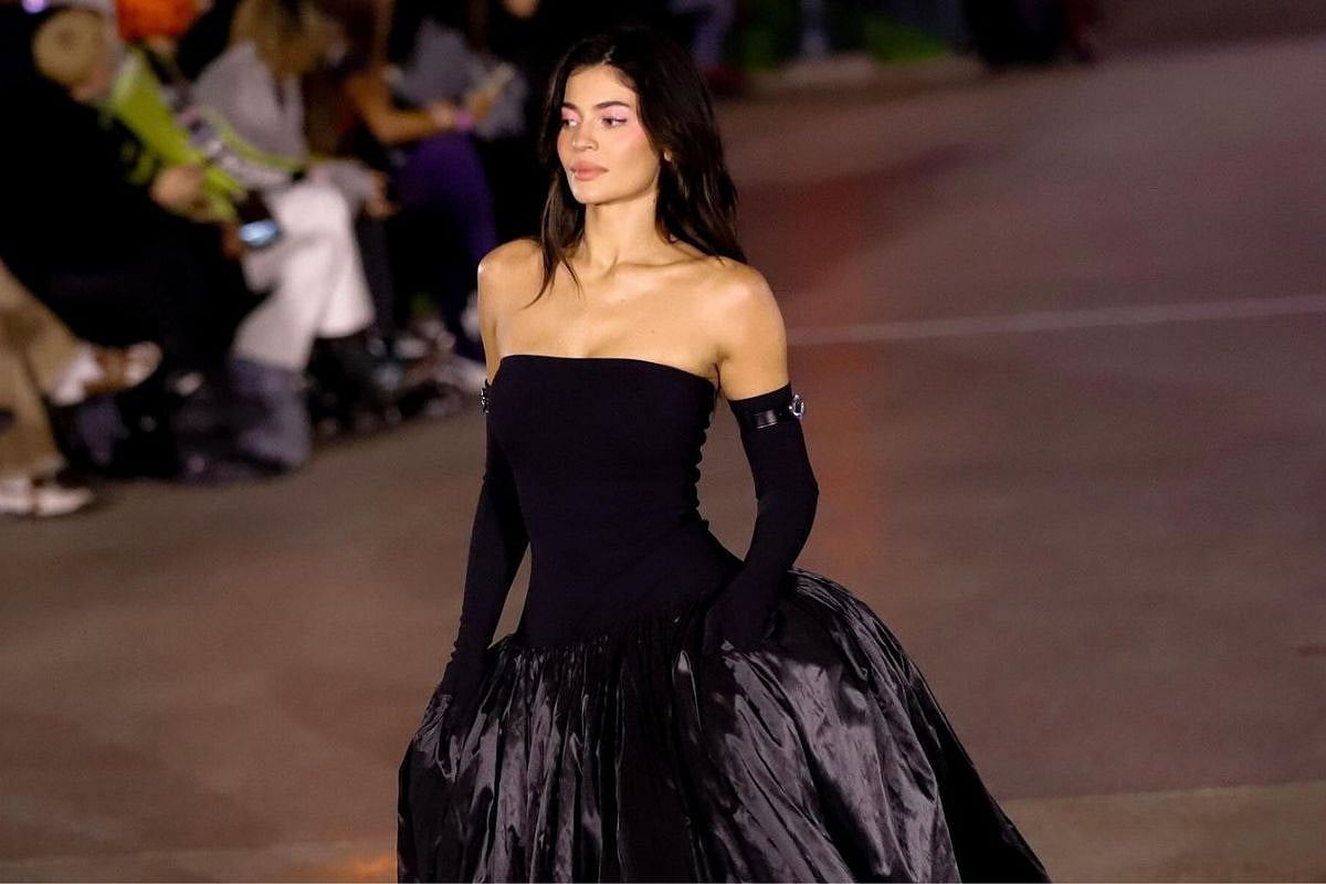 kylie jenner fashion nova black dress Keep Cozy in Fashion Nova's Jacklyn Off Shoulder Mini Dress As Worn By Kylie  Jenner