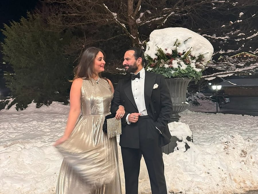 kareena kapoor metallic dress Kareena Kapoor Glistens Like Literal Gold In A Glimmering Golden Gown