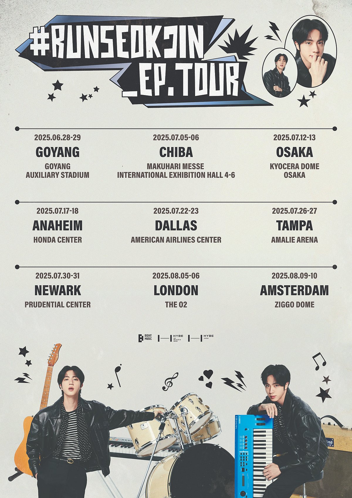 BTS' Jin announces first-ever solo world tour, #RUNSEOKJIN_EP.TOUR