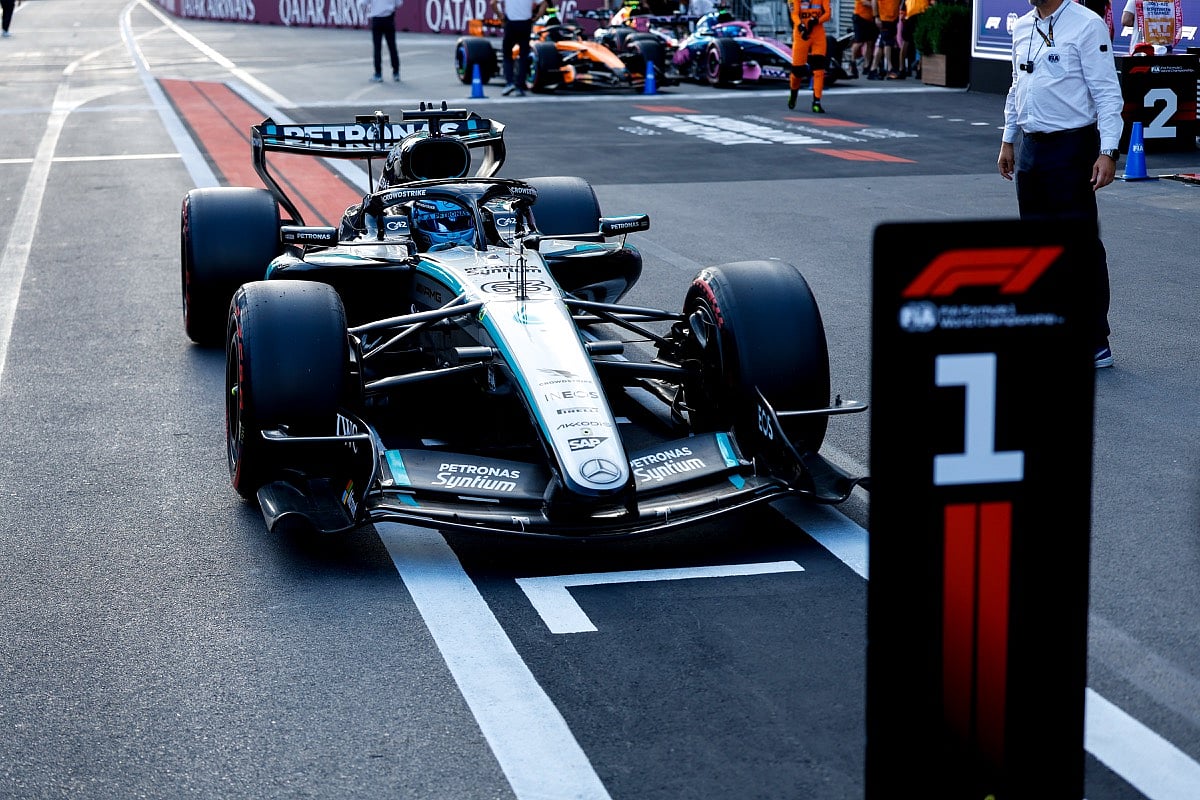 F1 Azerbaijan GP Results: Russell Holds Off Verstappen in Baku