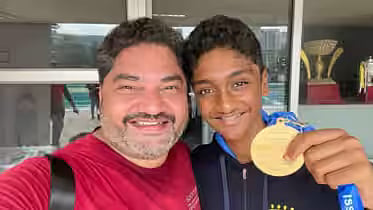 Master Manjunath's son wins national swimming gold