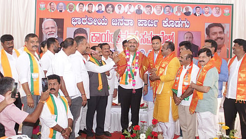 ಮಡಿಕೇರಿಯಲ್ಲಿ ಆಯೋಜಿಸಿದ್ದ ಬಿಜೆಪಿ ಕಾರ್ಯಕರ್ತರ ಸಮಾವೇಶದಲ್ಲಿ ಬಿ ವೈ ವಿಜಯೇಂದ್ರ