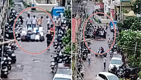 ರಸ್ತೆಯಲ್ಲಿಯೇ ನಮಾಜ್ ಮಾಡಿದ ಅಪರಿಚಿತರ ಗುಂಪು