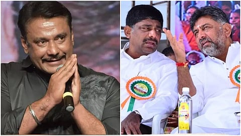 Actor Darshan, DK Suresh, DK Shivakumar 
