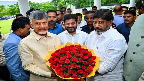 Andhra CM Chandrababu naidu- Telangana CM Revant reddy
