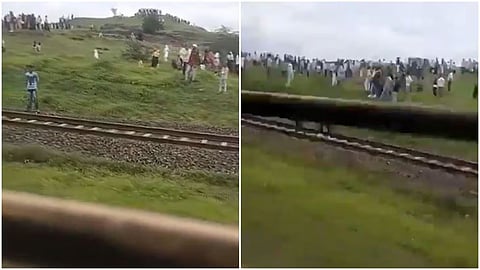 Mob allegedly pelted stones at a passenger train in Maharashtra's Jalgaon