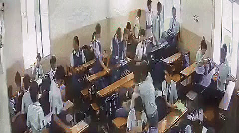 class room wall collapse in vadodara