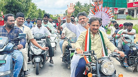 ಬಿಜೆಪಿ ಪಾದಯಾತ್ರೆ ವಿರುದ್ಧ ಕಾಂಗ್ರೆಸ್ ರ್ಯಾಲಿ
