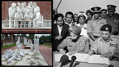 Iconic Statue Of Pakistan Army 1971 Surrender Vandalised In Bangladesh