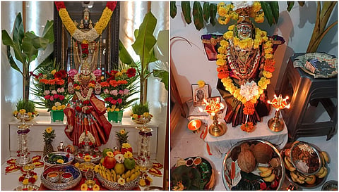 ವರ ಮಹಾಲಕ್ಷ್ಮಿಗೆ ದೇವಿಗೆ ಅಲಂಕಾರ
