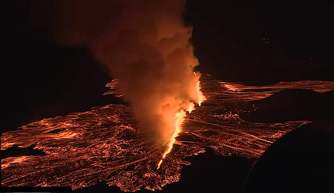 Iceland Volcano Erupts