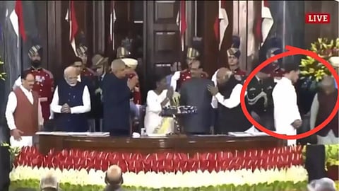 BJP shares video of Rahul Gandhi not greeting president at constitution day event