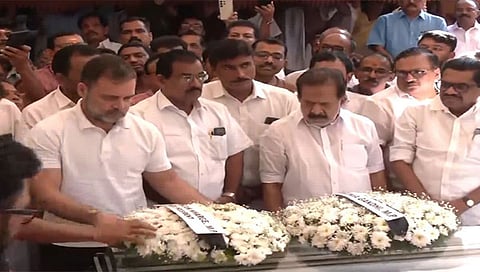 Rahul Gandhi pays last respects to PP Madhavan