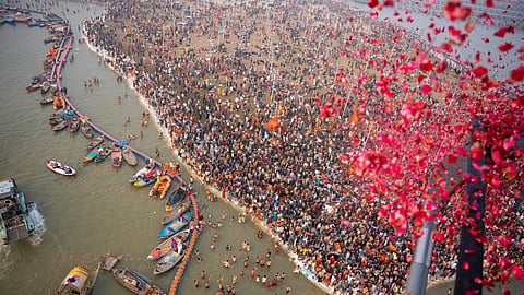 Devotees at Mahakumbha Mela 