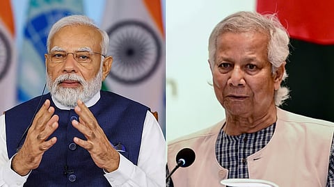 ಪ್ರಧಾನಿ ಮೋದಿ - ಮುಹಮ್ಮದ್ ಯೂನಸ್ 