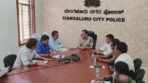 BJP Leaders with Police Commissione Anupam Agarwal