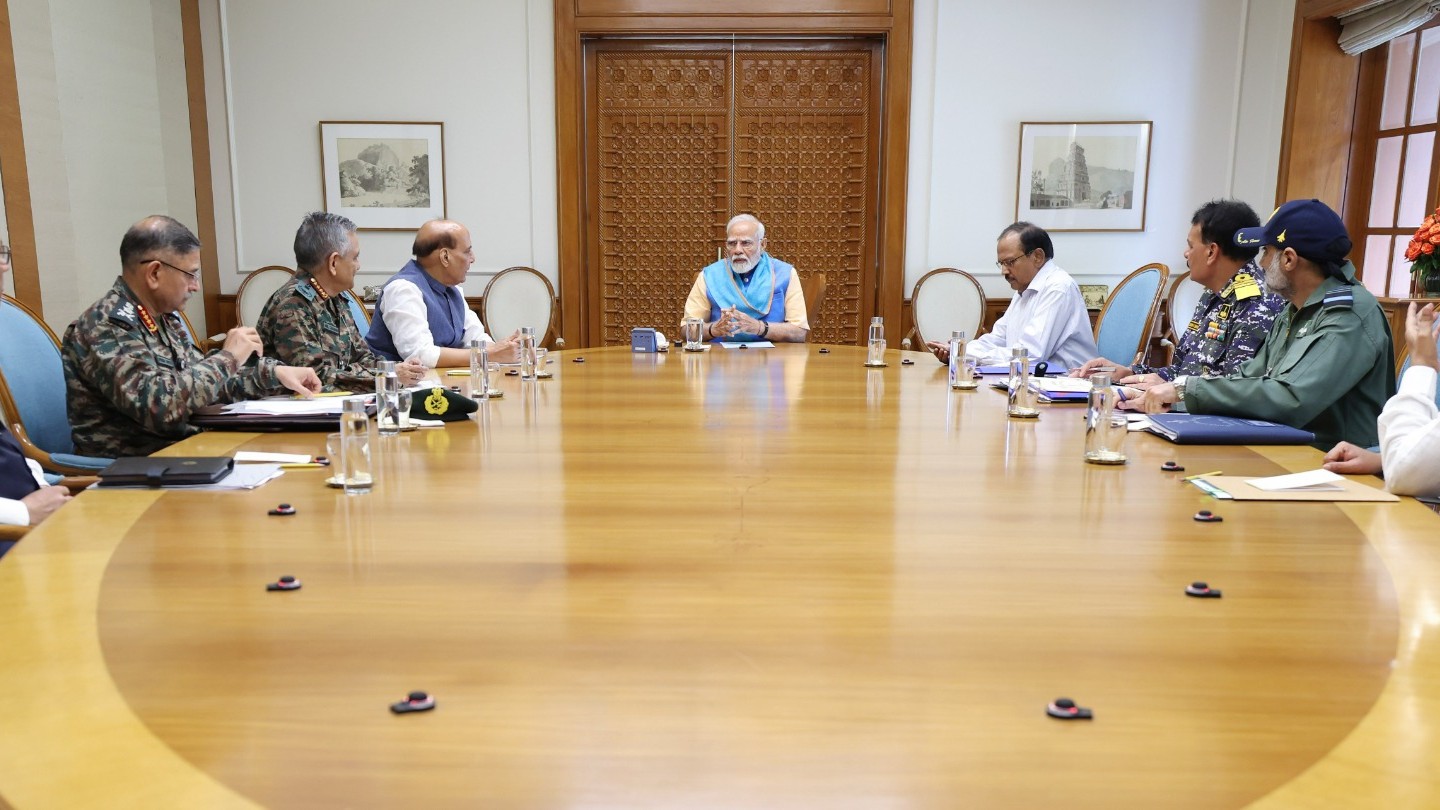 PM Modi chairing a high level meeting today with CDS and defence minister at his residence