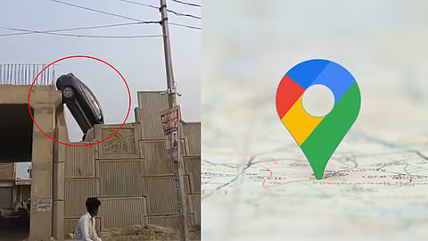 Car Falls Off Unfinished Flyover After Google Maps Misguides Driver