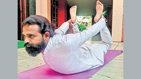 Lohit Kasar, an engineer and yoga trainer from Gadag
