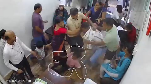 Man Brutally Beats Female Receptionist