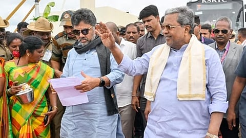 Karnataka Chief Minister Siddaramaiah and Deputy Chief Minister DK Shivakumar 
