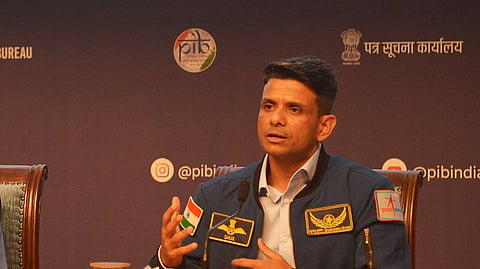 Shukla during the press meet 