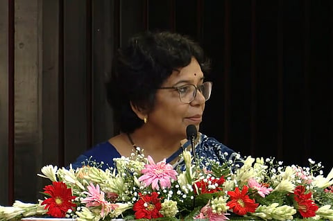 Chairperson of NCW Vijaya Kishore Rahatkar, addresses launch of NARI 2025 National Annual Report & Index on Women’s Safety 