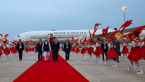 PM Modi lands in China 