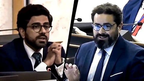 Pakistani delegate  and Hillel Neuer